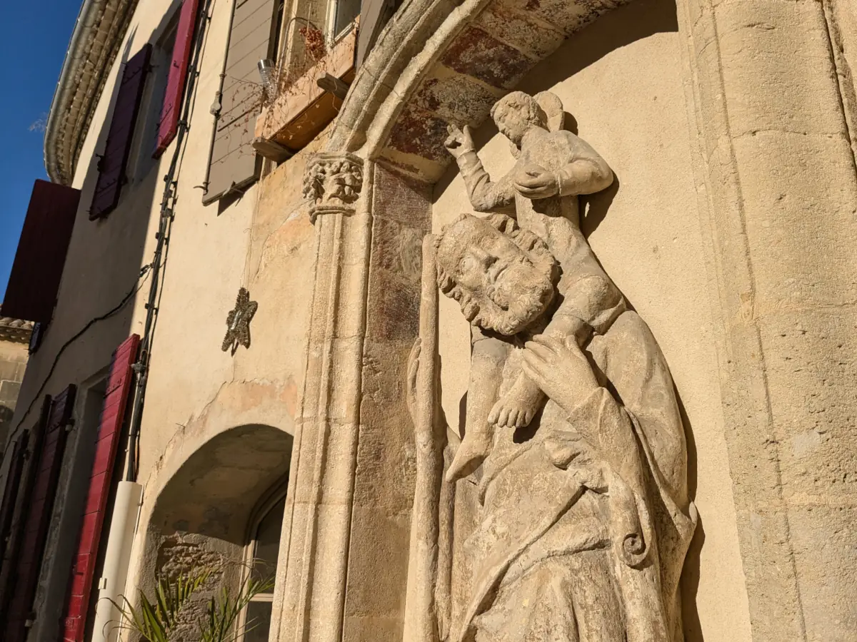 Statue de Saint Christophe à Boulbon