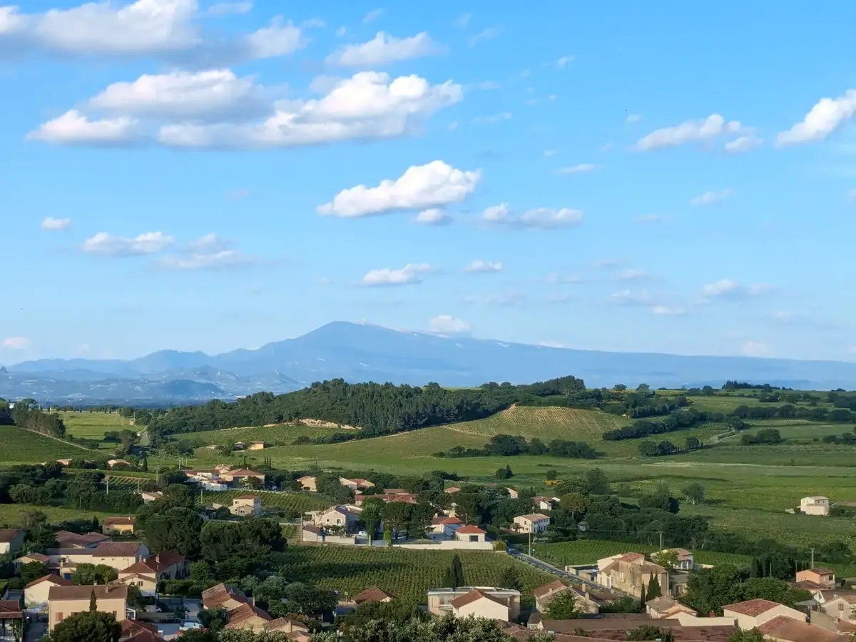 Le Mont Ventoux depuis le Château de Châteauneuf-du-pape