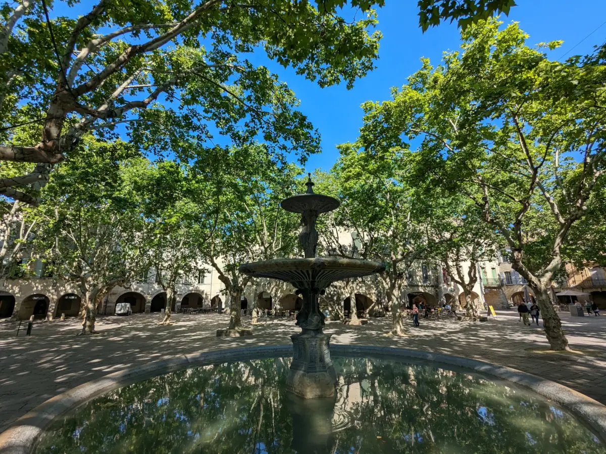 La Place aux herbes à Uzès