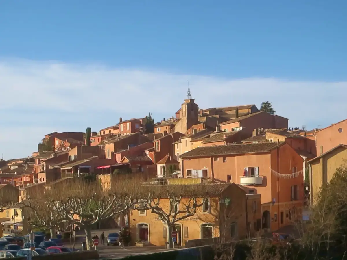 Roussillon skyline seen from the viewpoint near the Ochre Trail